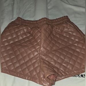Forever 21 Blush Faux Leather Shorts